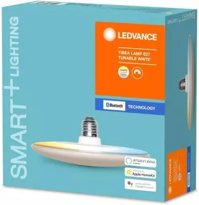 LEDVANCE Smarte LED-Lampe TIBEA mit Bluetooth Mesh Technologie, Sockel E27, Lichtfarbe änderbar (2700-6500K), Dimmbar, ersetzt Glühlampen mit 125W, steuerbar mit Google, Alexa und Apple, SMART+ BT