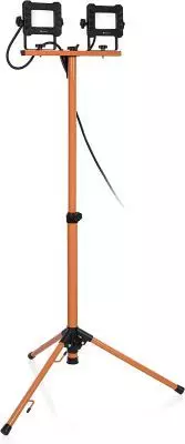 Smartwares LED Baustrahler mit Stativ Doppel Strahler Arbeitsleuchte 