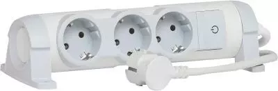Legrand 3-Fach Drehbare Steckdosenleiste mit Schalter