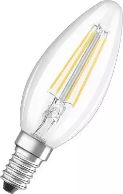 Osram LED Base Classic B Lampe Kerzenform mit E14-Sockel 40 Watt Kaltweiß 3er-Pack