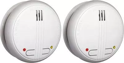 Smartwares Funk Rauchmelder 2er Set Brandmelder Vernetzbar mit Batterien