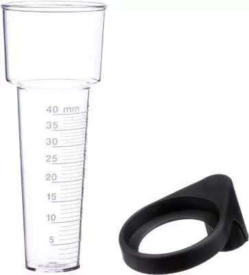 TFA Dostmann Regenmesser aus Kunststoff mit Halter Schwarz/Transparant