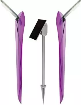 LUTEC Flame SOLAR LED Gartenleuchte Außenleuchte SET-Lila