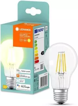 [12er HIGHLIGHT] LEDVANCE Volks-Licht E27 Smarte LED Lampe | Bluetooth | warmweiß |dimmbar |steuerbar per App 