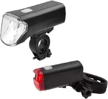 Fischer Fahrrad Beleuchtungs Set 70/30/15 Lux Front- und Rückleuchte IP44