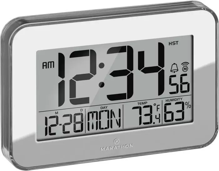 Marathon Atom-Wanduhr Kristallrahmen Hygrometer 