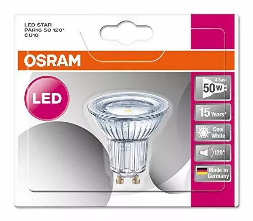 Osram  LED STAR PAR16 LED-Reflektorlampe Kaltweiss GU10 50 W