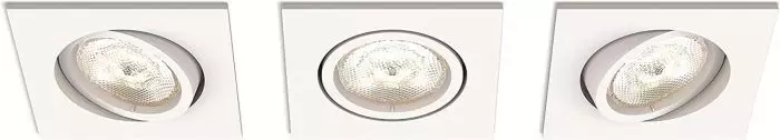 Philips LED Warmglow Einbauspot Deckenstrahler Einbaustrahler dimmbar 4,5W warmweiß 3er SET
