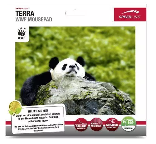 Speedlink (B-WARE) Terra WWF Mauspad Panda (Sie unterstützen WWF Deutschland mit 50Cent pro gekauftem Exemplar, verschiedene Motive)