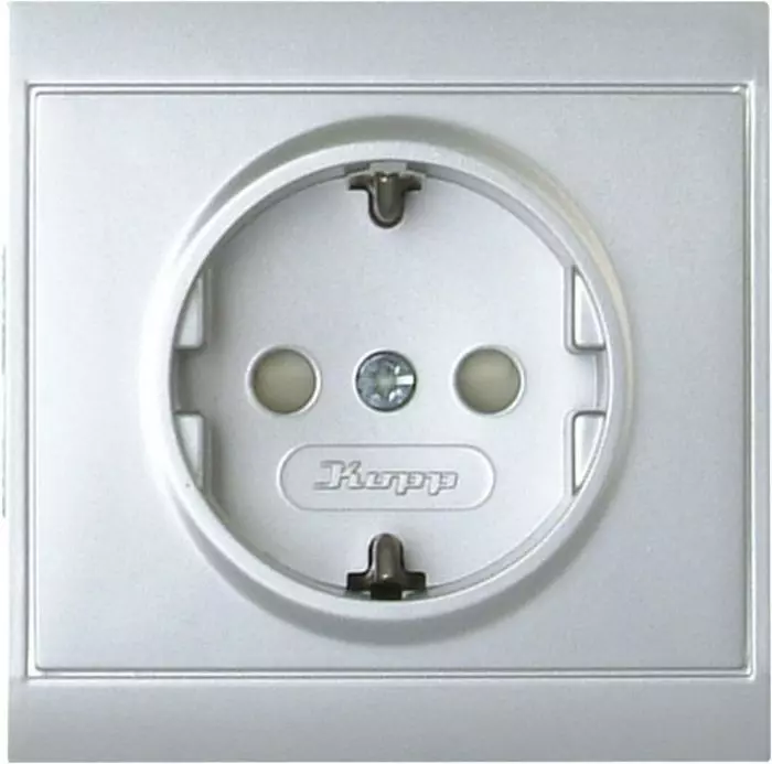 Kopp Malta Schutzkontakt Steckdose mit Berührungsschutz Silber