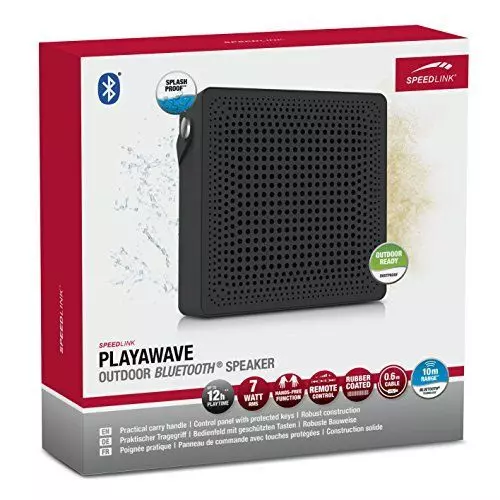Speedlink (B-WARE) Playawave Outdoor Bluetooth-Lautsprecher schwarz grau