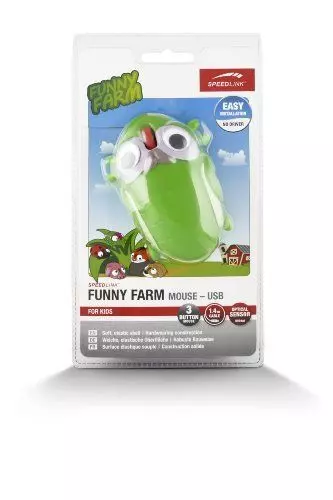 Speedlink (B-WARE) Funny Farm 3-Tasten-Maus (für Rechts- und Linkshänder, USB) Grashüpfer