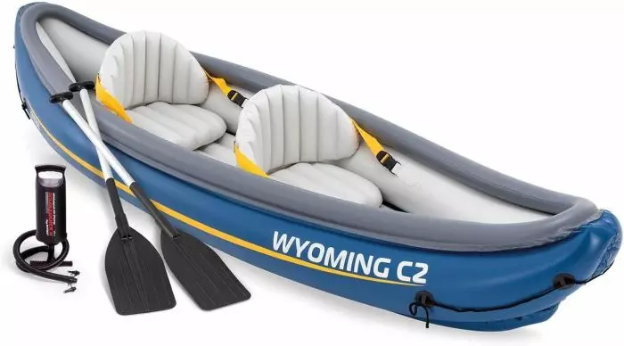 Intex Wyoming C2 Aufblasbares Kajak 307x89x53cm Schlauchboot 2-Sitzer