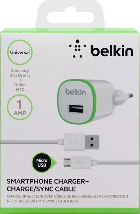 Belkin Universal Netzladegerät (5 W/1 A, inkl. Micro-USB Kabel, 1,2 m) weiß
