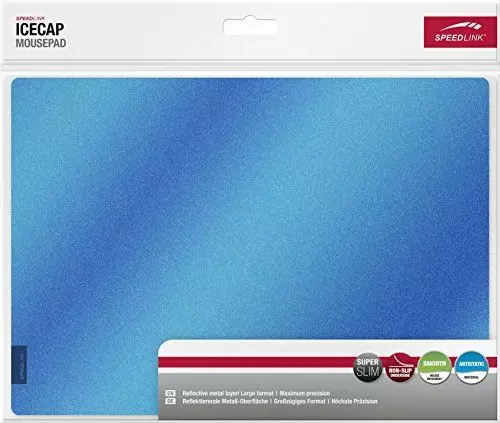 Speedlink (B-WARE) reflektierendes Mauspad - ICECAP Mousepad PC / Computer Maße: 29 x 21 x 0,15 cm blau