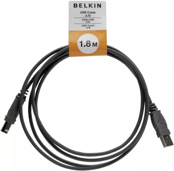 Belkin USB Kabel USB 2.0 USB-A USB-B Stecker Ladekabel Datenkabel 1,8 m Schwarz