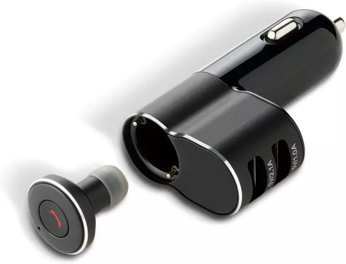 Cartrend USB Ladestecker mit Bluetooth Kabellos Headset Zigarettenanzünder