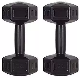 Fidusport Vinylhanteln 2 bis 10kg Vinyl Hantel 2 Stück Hantelset Hantelpaar Dumbbell Set Verschiedene Gewichte (Schwarz, 10Kg)