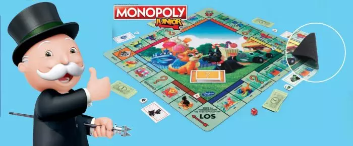 JUNIOR SPIELESET: HASBRO Monopoly + CLUEDO Junior XL Spielmatte 61x61cm Deutsche Version Spiel