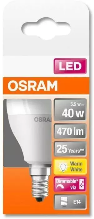 OSRAM E14 LED Birne RGB mit Fernbedienung 5,5W= 40W Dimmbar 470 Lm Lampe Leuchte