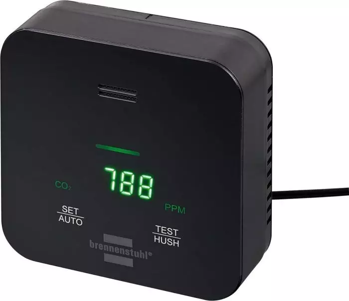 Brennenstuhl CO2 Messgerät CO2 Melder Warnmelder Alarm 