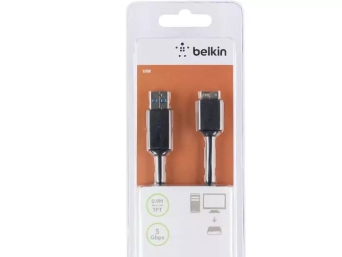 Belkin Micro B auf USB 3.0 Kabel Festplattenkabel Ladekabel Datenkabel 0,9 m