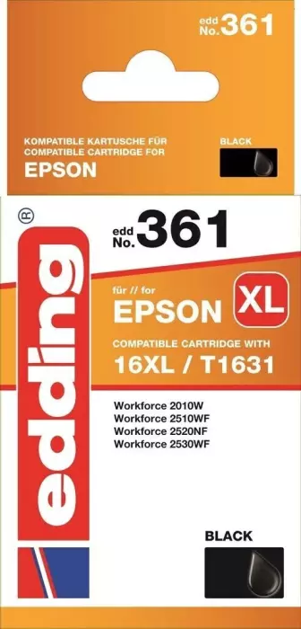 Edding EDD-361 Druckerpatrone Multipack 361 für Epson 16XL Workforce 2010, 2510, 2630