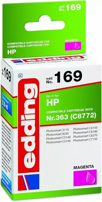 Edding EDD-169 Druckerpatrone Einzelpatrone Magenta Ersetzt:HP Nr.363 (C8772)