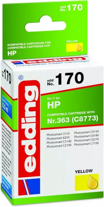 Edding 18-170 Druckerpatrone Ersetzt HP Nummer 363 Kartusche C8773 Einzelpatrone