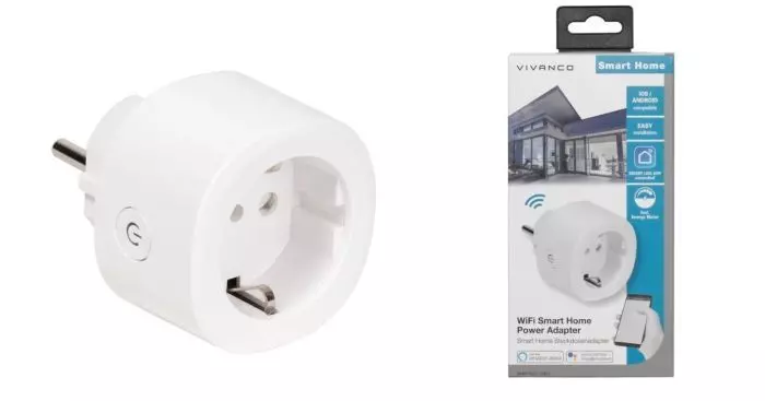 Vivanco Steckdosenadapter Smart WiFi schaltbare Steckdose Zwischenstecker 