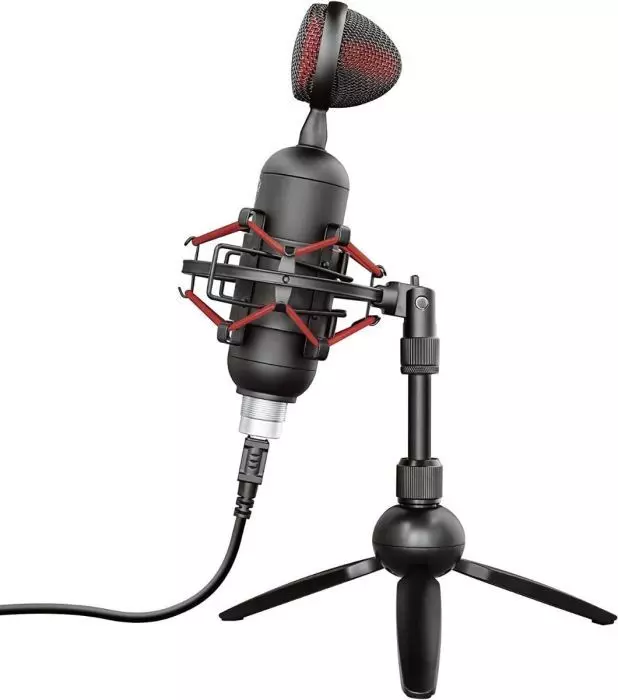 Trust Gaming GXT 244 Buzz Gaming Mikrofon mit Ständer, Kondersator, Nierencharakteristik, USB Mikrofon für PC, PS5, PS4, Streaming, Podcasting, Musikaufnahmen, YouTube, Twitch - Schwarz