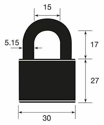 Yale Vorhängeschloss Vorhangschloss 30mm Bügelschloss Innen Koffer Schloss [2er-Pack]