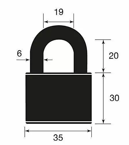 Yale Vorhängeschloss Vorhangschloss Messing 35mm Kellerschloss inkl. 3 Schlüssel