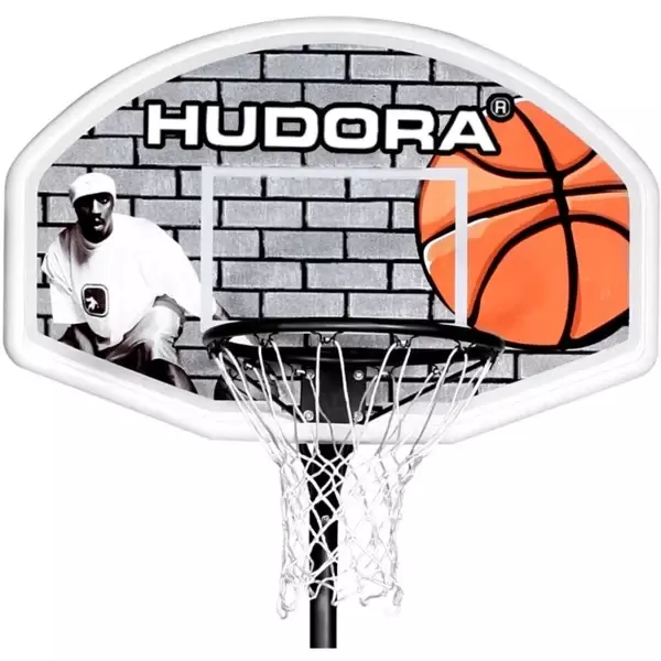 Hudora Mobiler 260-305cm Höheverstellbarer Basketballanlage Basketballständer