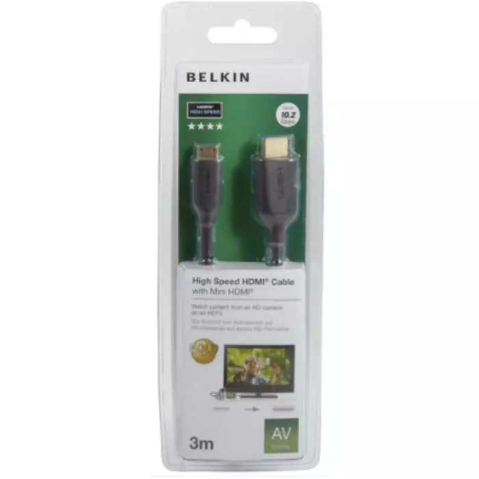 Belkin mini HDMI Kabel High Speed Videokabel Anschlusskabel 3 m