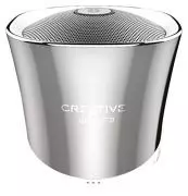 Creative (B-WARE) Woof 3 mini-Lautsprecher (Bluetooth, 3,5 mm AUX-Eingang, USB-Audio, microSD) silber
