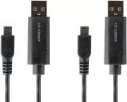 Speedlink (B-WARE) Ladekabel für PS3 - STREAM Play & Charge Cable Set (Ladekabel-Set für das PS3-Gamepad - gleichzeitiges Spielen und Aufladen des Controllers möglich - auch als USB-Datenkabel verwendbar) 3m Kabellänge schwarz
