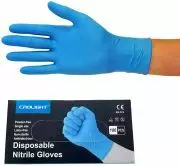 Fiduciashop 100 Stück - CRDLIGHT Nitril Einweghandschuhe Handschuhe Einmalhandschuhe Untersuchungshandschuhe Nitrilhandschuhe - Größe M