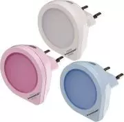 Brennenstuhl LED-Nachtlicht-Set / Orientierungslicht mit Dämmerungssensor und 1 LED (extrem stromsparend, Farbe: 1x weiß, 1x pink, 1x blau)