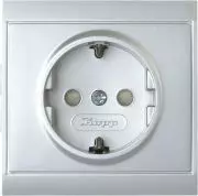 Kopp Malta Schutzkontakt Steckdose mit Berührungsschutz Silber