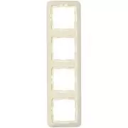 Kopp Rivo Abdeckrahmen 4-Fach für Lichtschalter Steckdose Creme