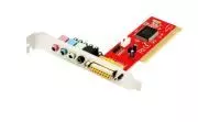 Speedlink (B-WARE) STAGE 4 Channel PCI Sound Card (Soundkarte, 4-Kanalausgabe für 3D Klangeffekte, MIDI-Schnittstelle für zwei Game-Controller) rot