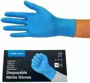 Fiduciashop 100 Stück - CRDLIGHT Nitril Einweghandschuhe Handschuhe Einmalhandschuhe Untersuchungshandschuhe Nitrilhandschuhe - in verschiedenen Größen-M