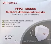 20x Dr. Family FFP2 Maske 5-lagig zertifiziert Atemschutz Mundschutz Masken Gesichtsschutz 0,299€Stück