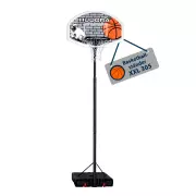 Hudora Mobiler 260-305cm Höheverstellbarer Basketballanlage Basketballständer
