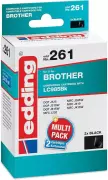 Edding 261 Druckerpatrone Brother LC985Bk Einzelpatrone schwarz 10ML 2-Pack