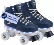 HUDORA LED Roller Skates Rollschuhe Leucht Kinderrollschuhe für Jungen/Mädchen