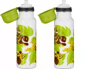 ALFI® Kinder Trinkflasche PREMIUM Edelstahl Sportflasche 0.6L Wasserflasche [2er-Pack]
