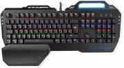 Nedis® Mechanische Gaming Tastatur LED Beleuchtet RGB Keyboard DE Layout QWERTZ 12 Multimedia-Tasten Schwarz