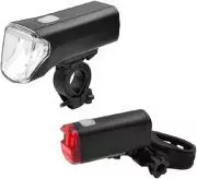 Fischer Fahrrad Beleuchtungs Set 70/30/15 Lux Front- und Rückleuchte IP44